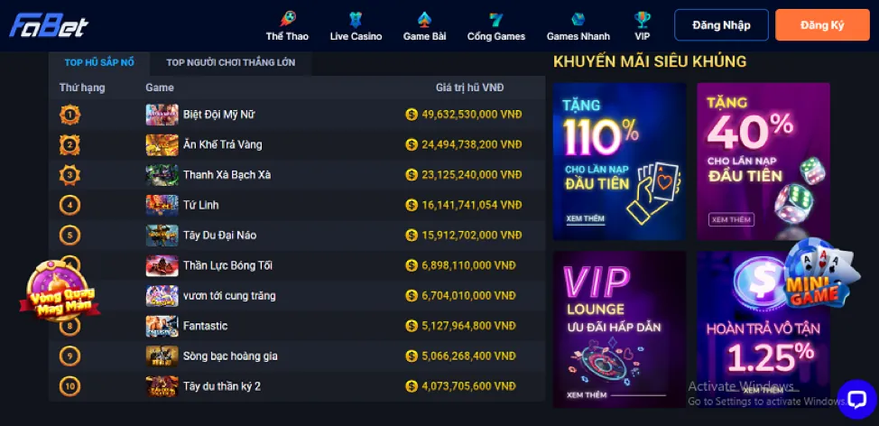 Hạn mức giao dịch cao hơn và rút tiền nhanh chóng cho VIP cm888 nhà cái